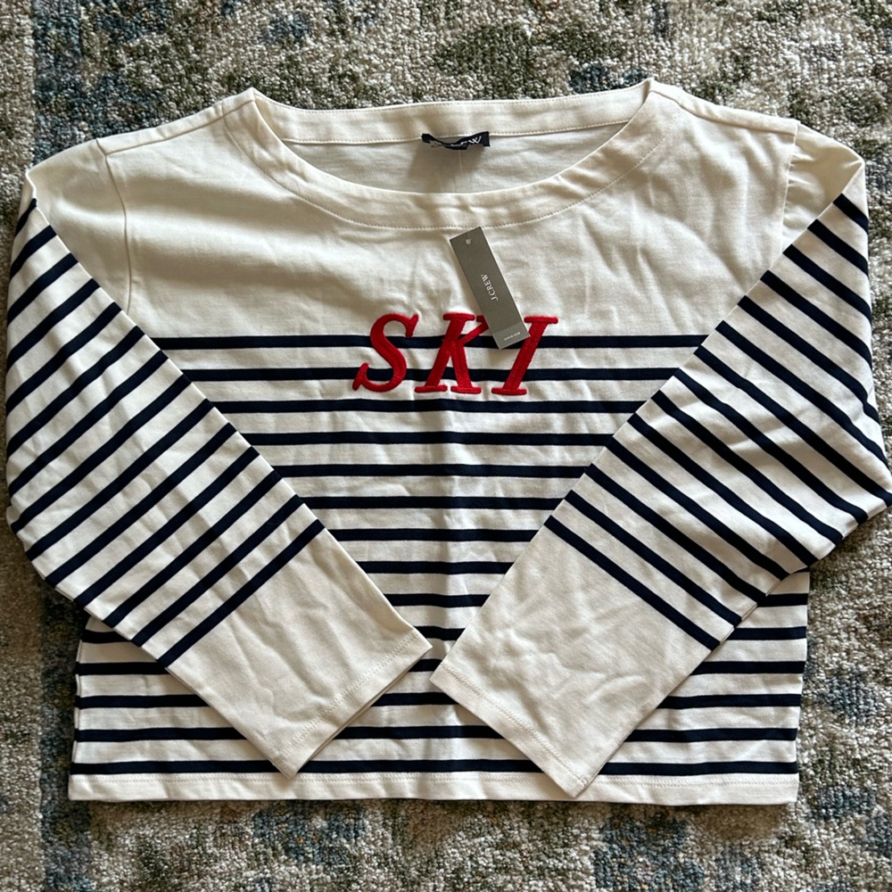 j crew boat neck top